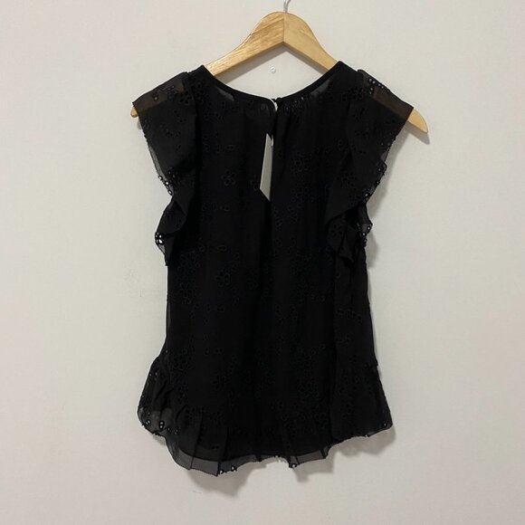 NEW Joie Eyelet Cutout Ruffle Blouse Size XS - Picture 5 of 5